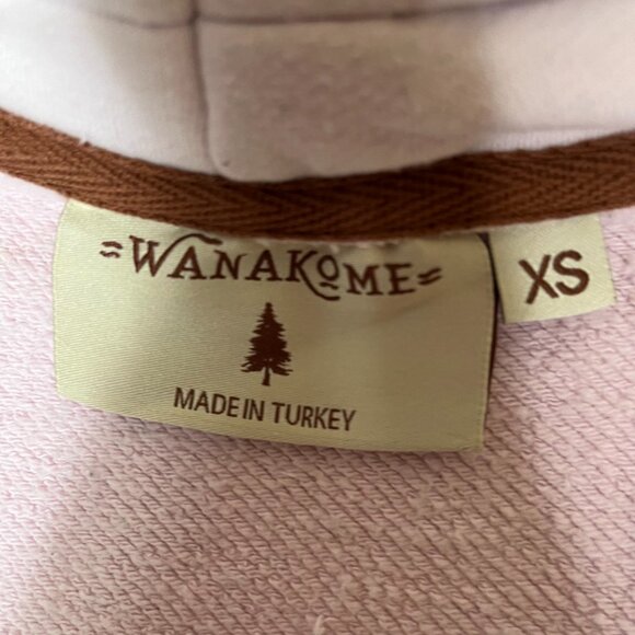 Wanakome Sweatshirt Size XS Pink Wide Collar High Neck Jacket Zip Up Warm Winter - Picture 14 of 15